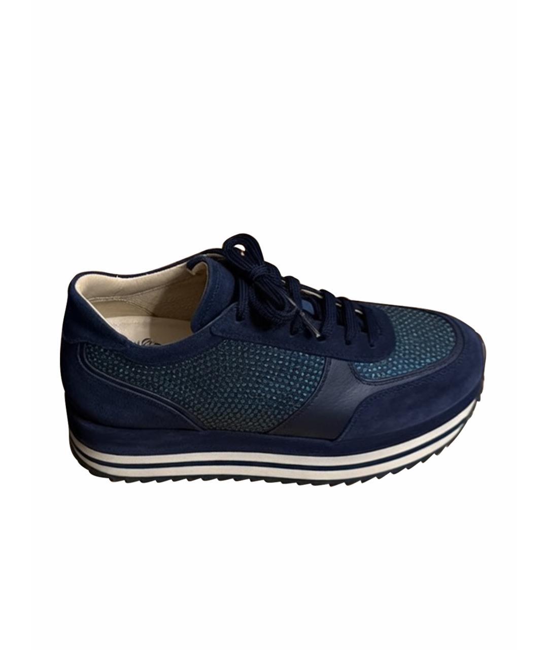 LE SILLA Темно-синие замшевые кроссовки, фото 1