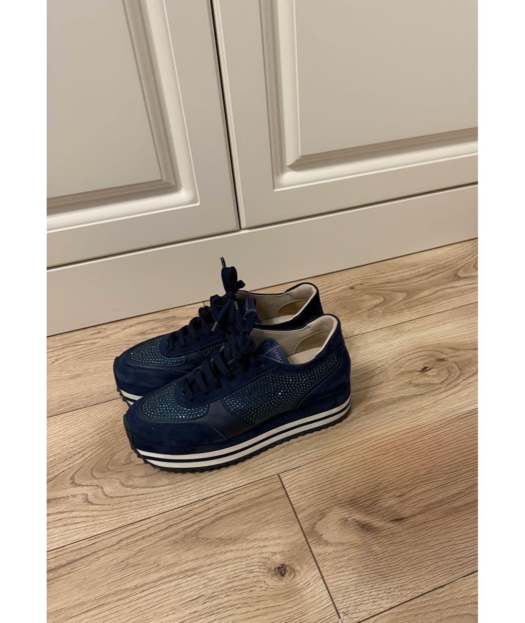 LE SILLA Темно-синие замшевые кроссовки, фото 2