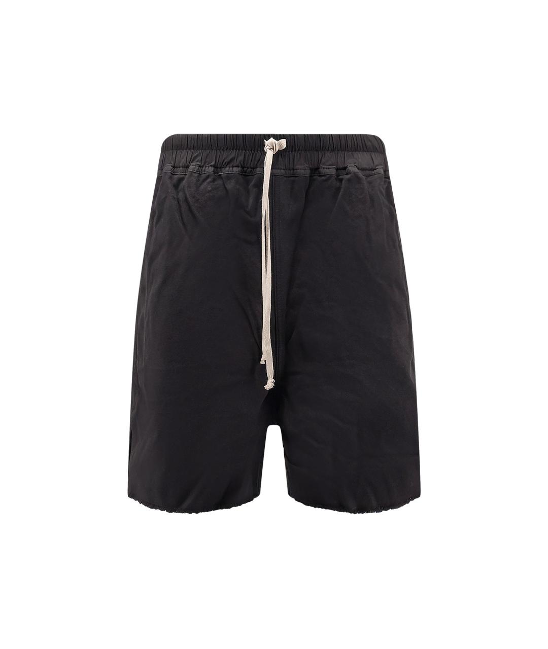 RICK OWENS DRKSHDW Черные хлопко-эластановые шорты, фото 4