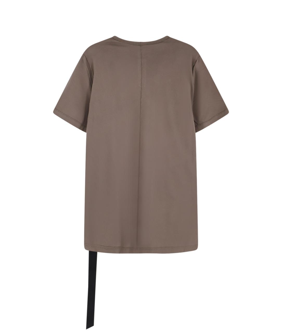 RICK OWENS DRKSHDW Серая хлопковая футболка, фото 2