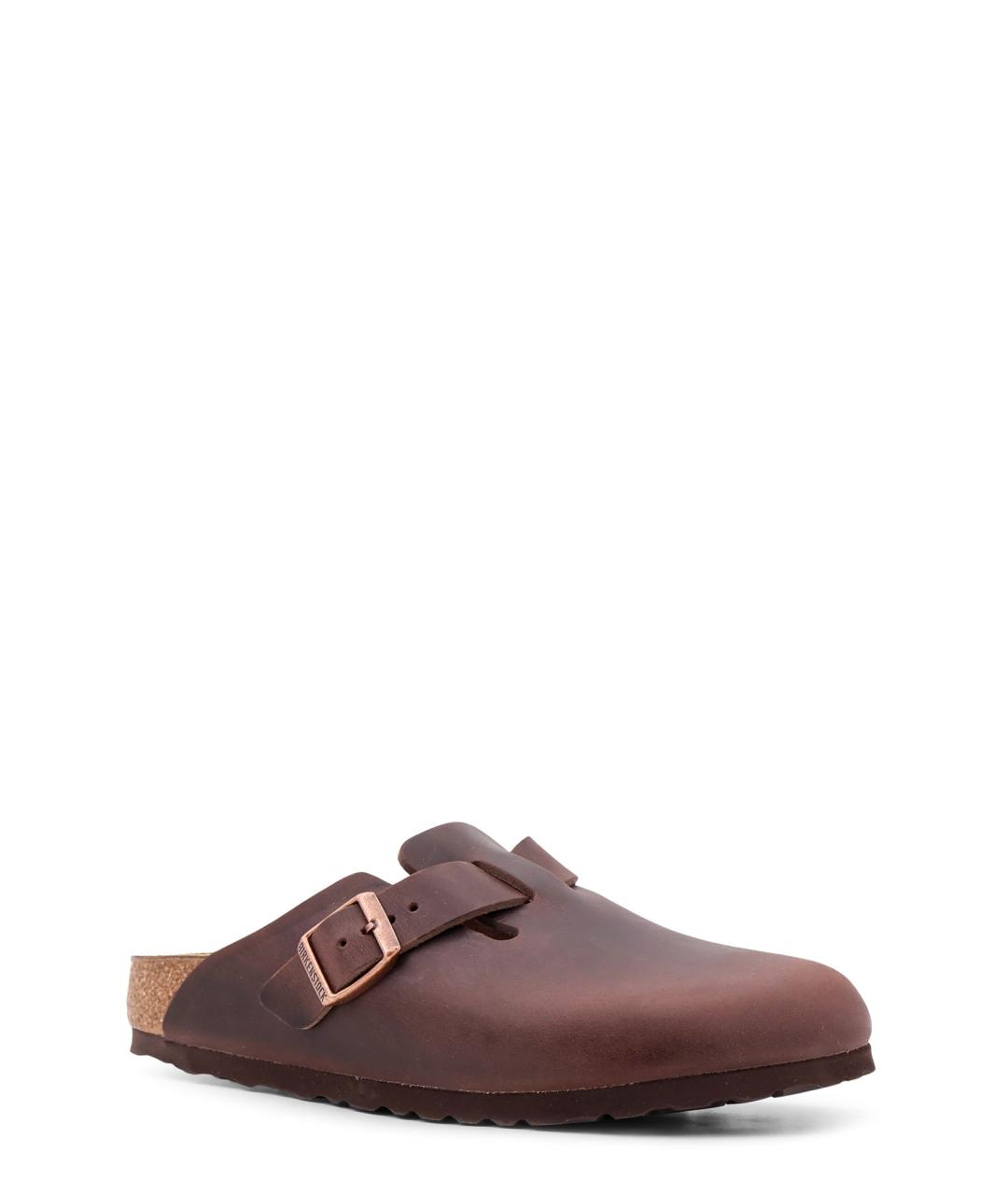 BIRKENSTOCK Коричневые кожаные сандалии, фото 2