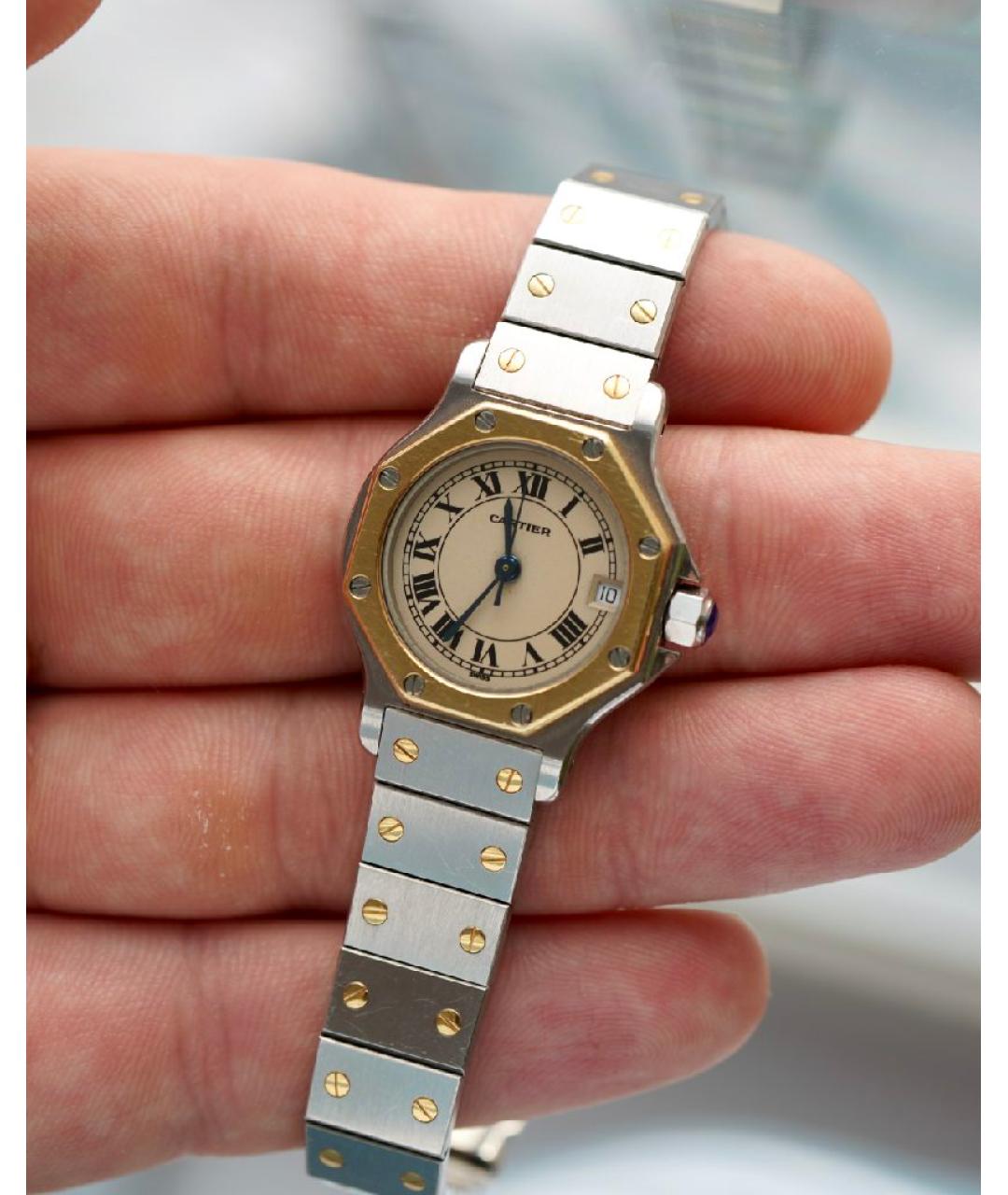 CARTIER Серебряные часы из желтого золота, фото 5