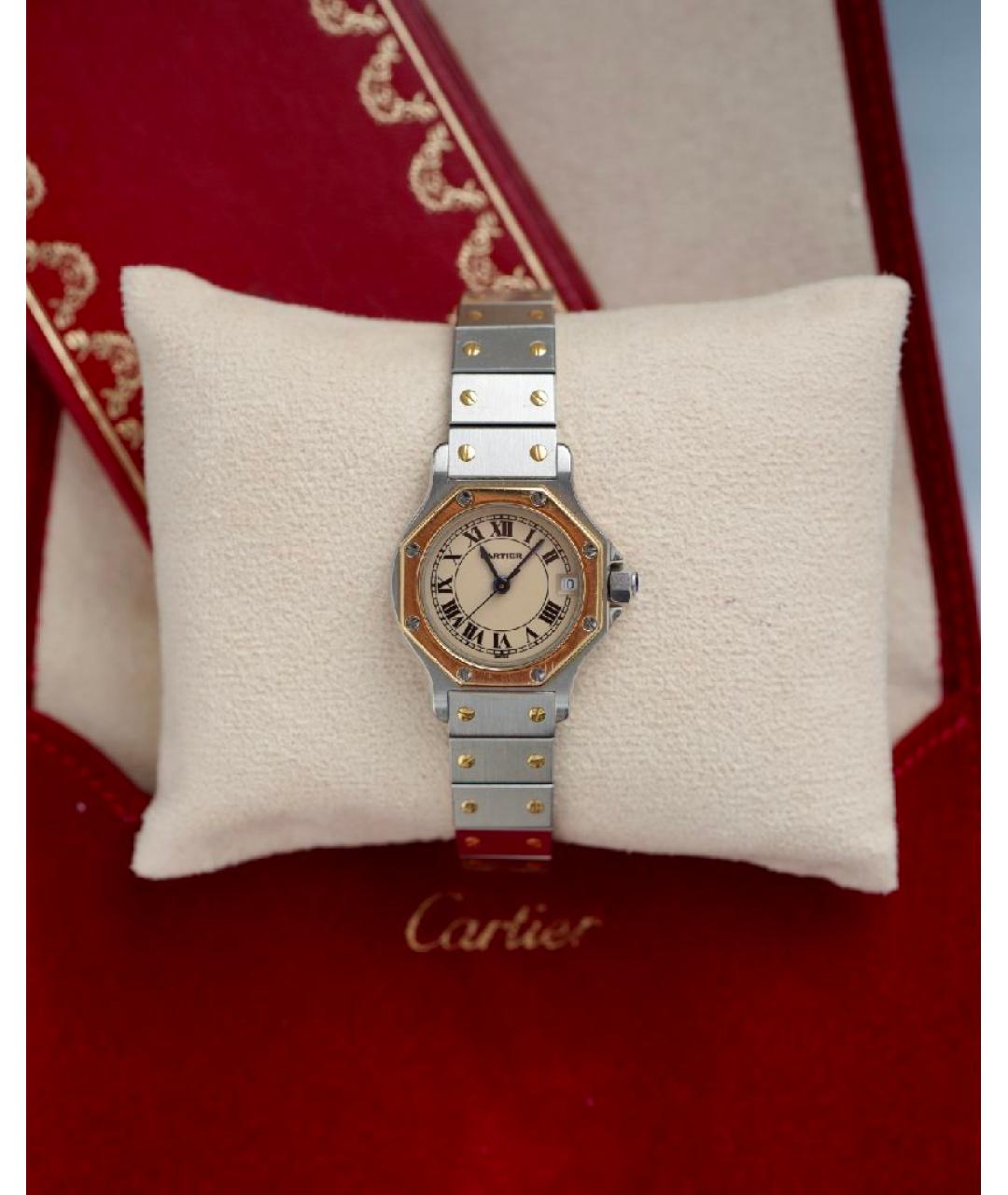 CARTIER Серебряные часы из желтого золота, фото 4