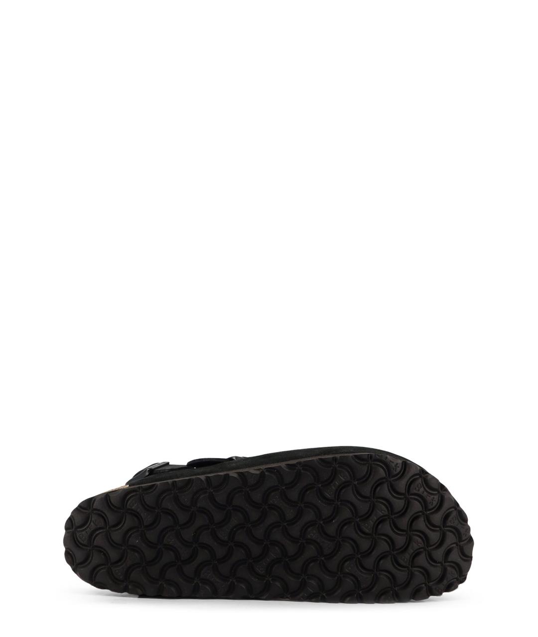 BIRKENSTOCK Черные замшевые шлепанцы, фото 4