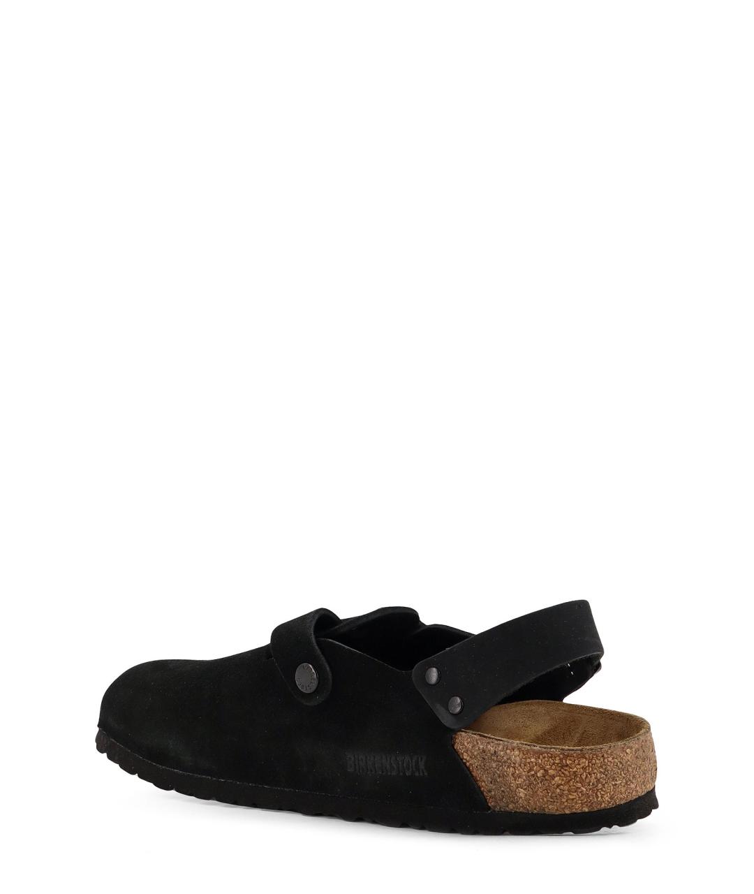 BIRKENSTOCK Черные замшевые шлепанцы, фото 3