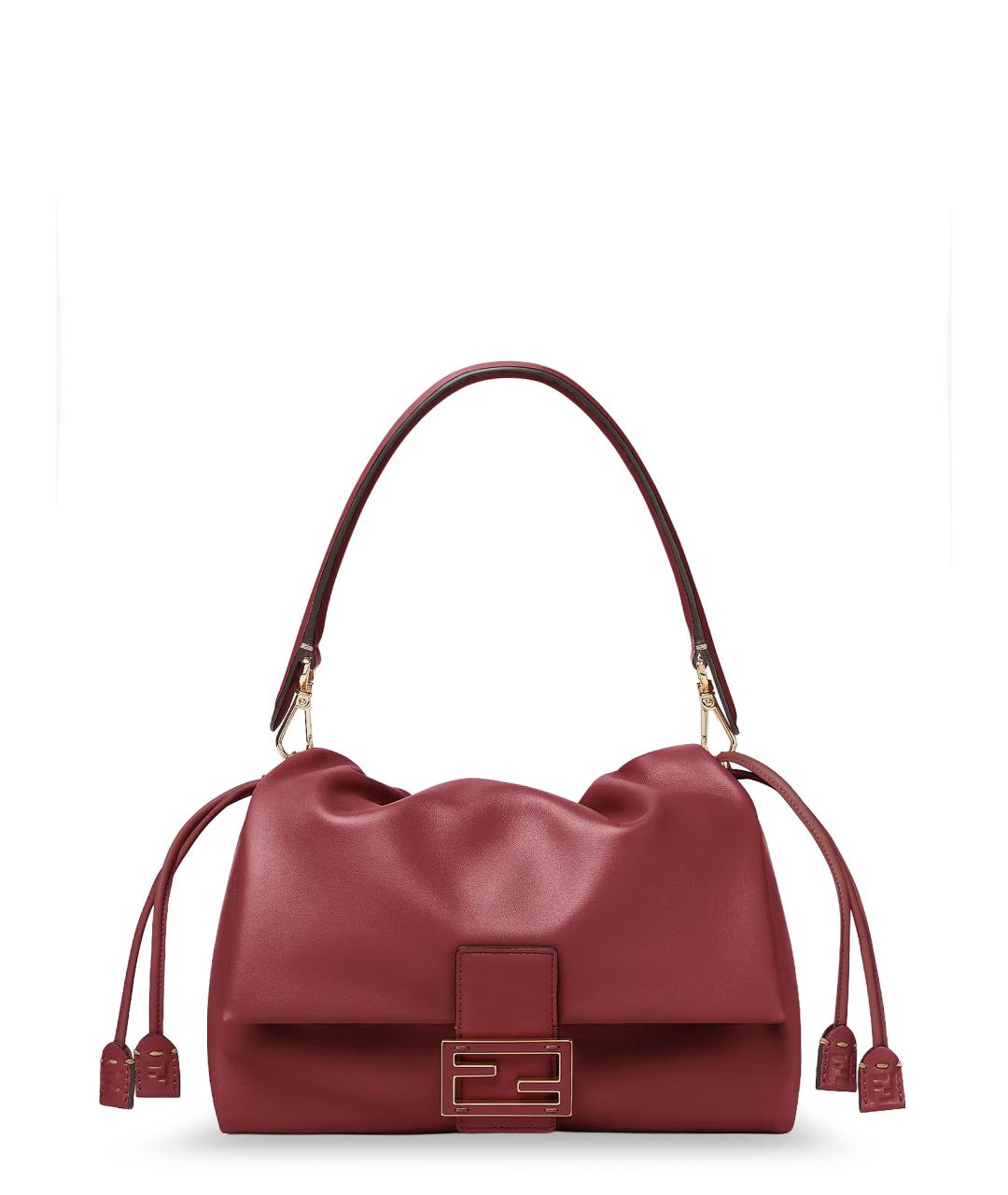 FENDI Красная кожаная сумка через плечо, фото 5