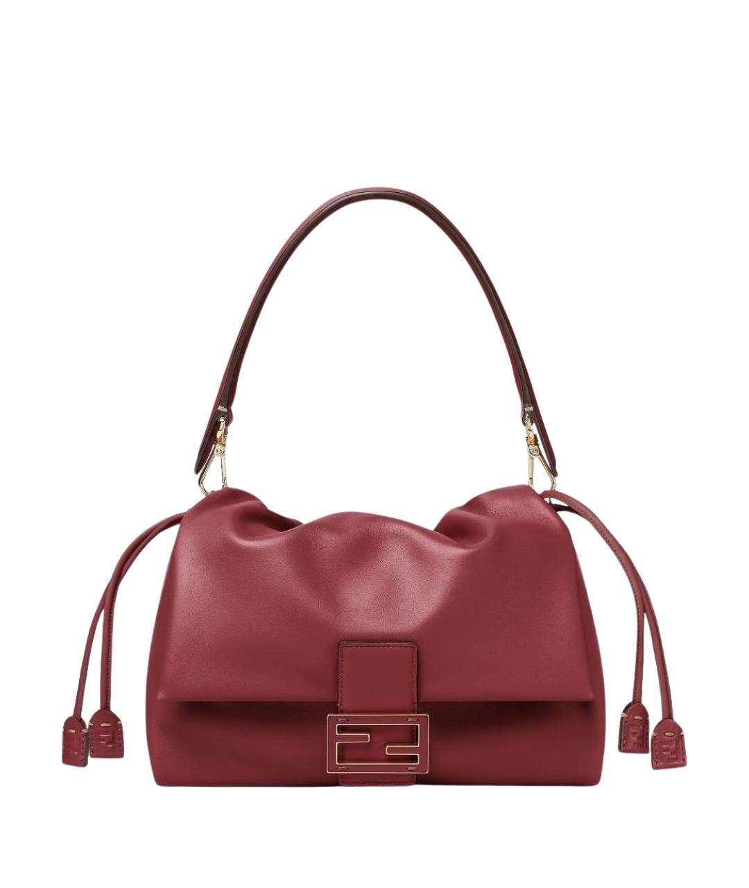 FENDI Красная кожаная сумка через плечо, фото 1