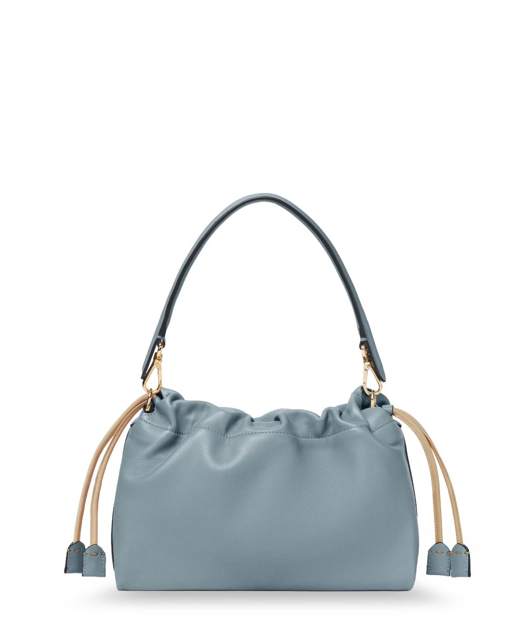 FENDI Голубая кожаная сумка через плечо, фото 2