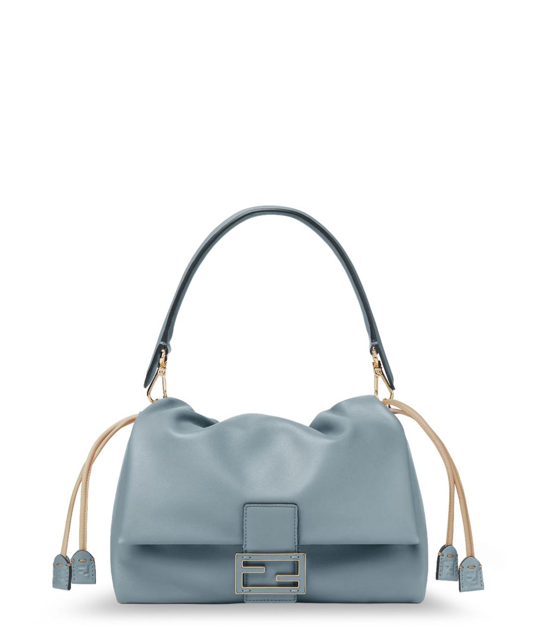 FENDI Голубая кожаная сумка через плечо, фото 1