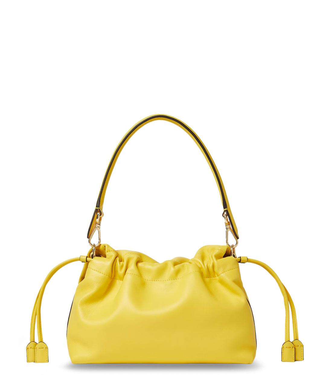 FENDI Желтая кожаная сумка через плечо, фото 2