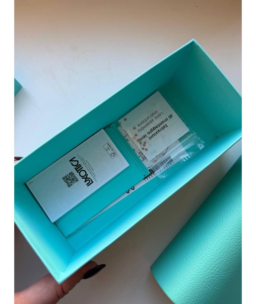 TIFFANY&CO Антрацитовые металлические солнцезащитные очки, фото 4