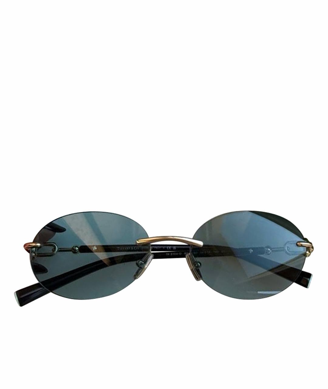TIFFANY&CO Антрацитовые металлические солнцезащитные очки, фото 1