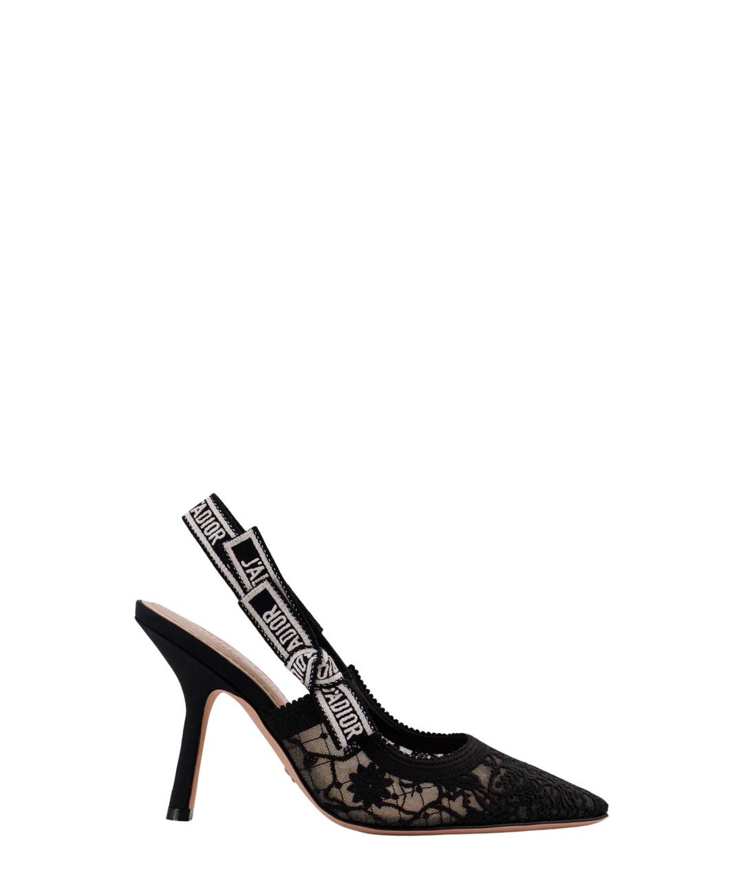 CHRISTIAN DIOR Черные текстильные туфли, фото 1