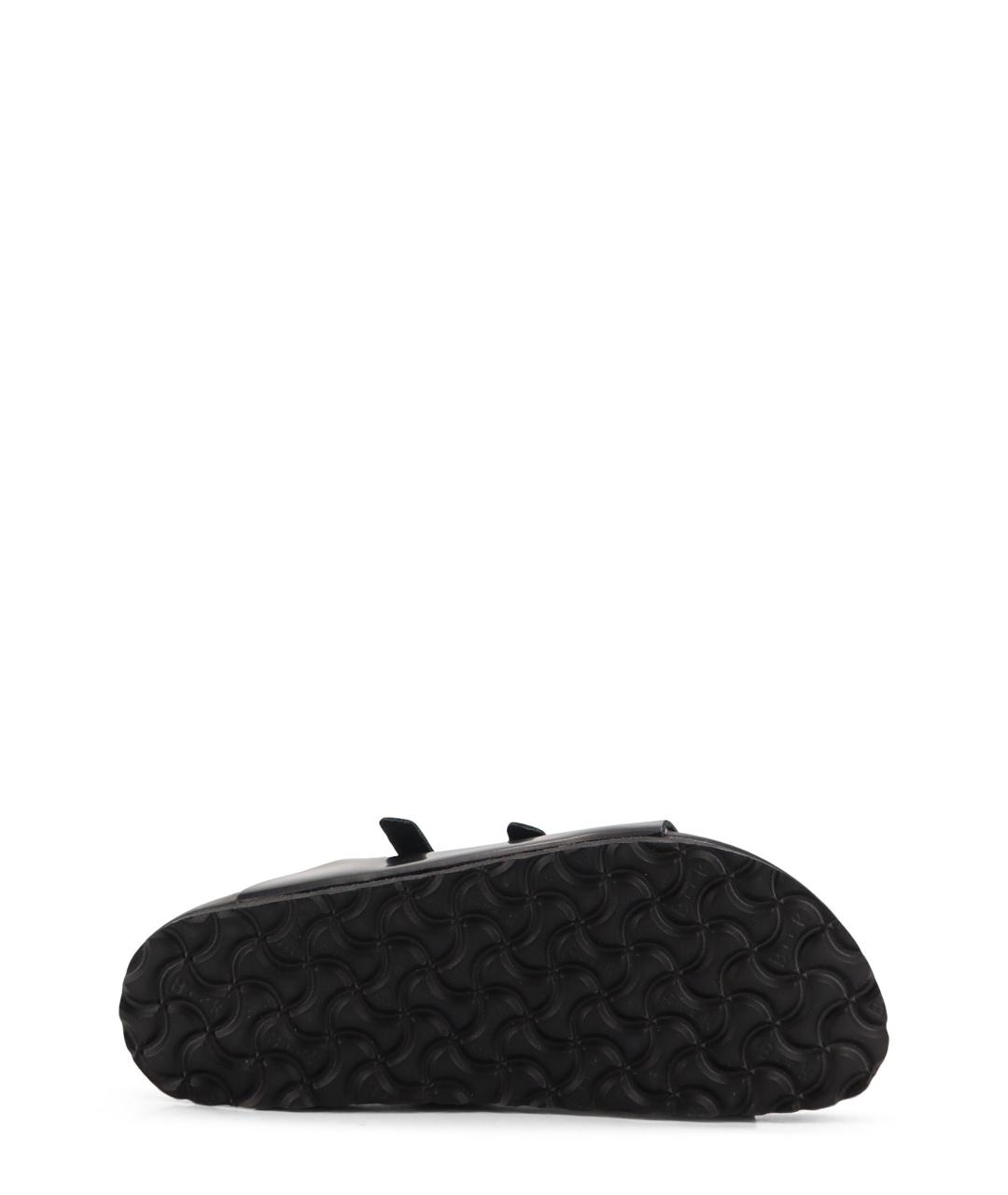 BIRKENSTOCK Черные кожаные шлепанцы, фото 4