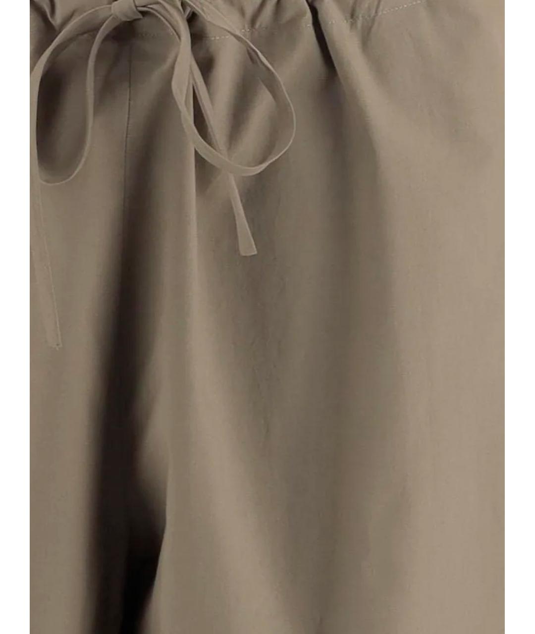 THE ROW Зеленые хлопковые прямые брюки, фото 3