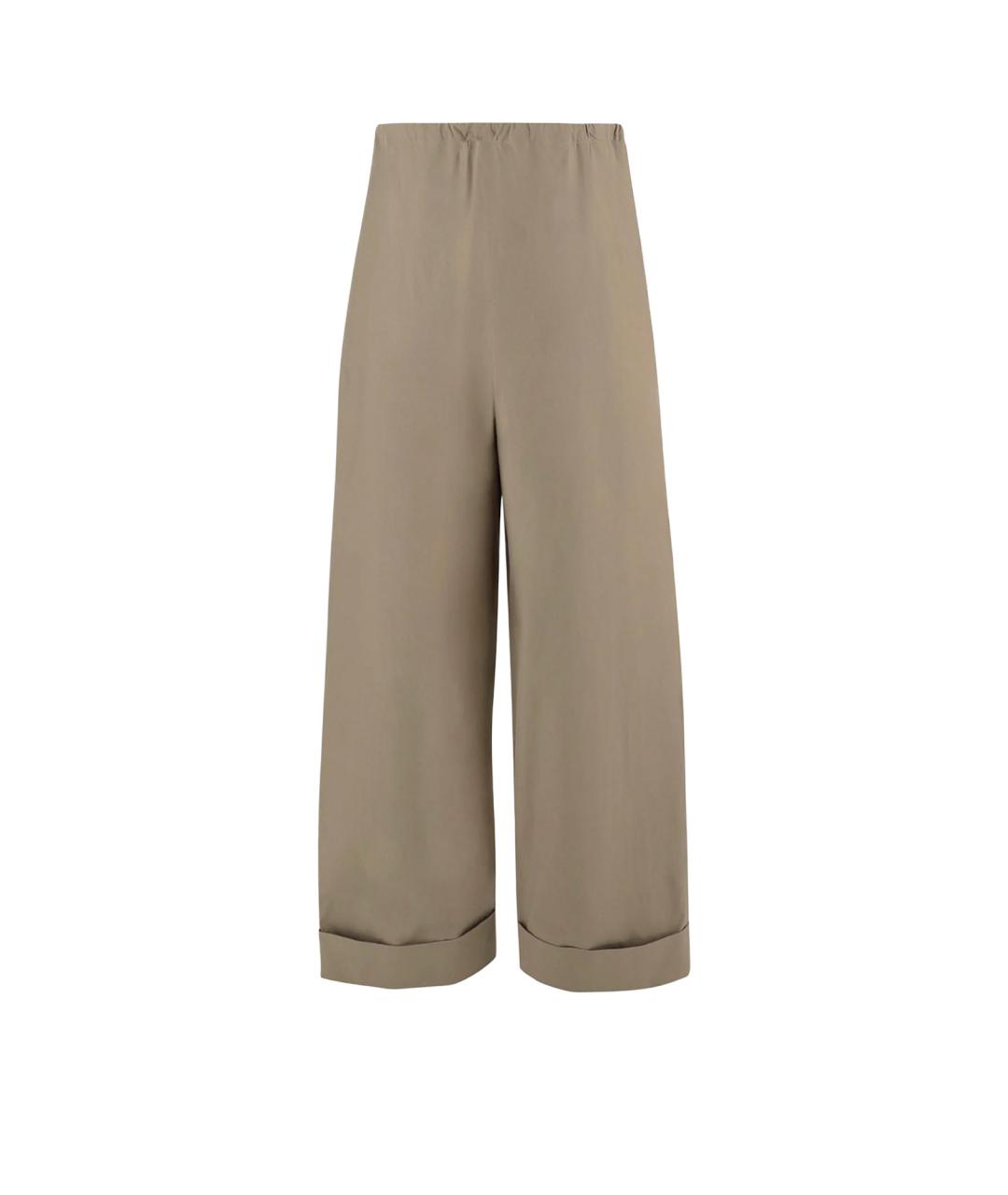 THE ROW Зеленые хлопковые прямые брюки, фото 2