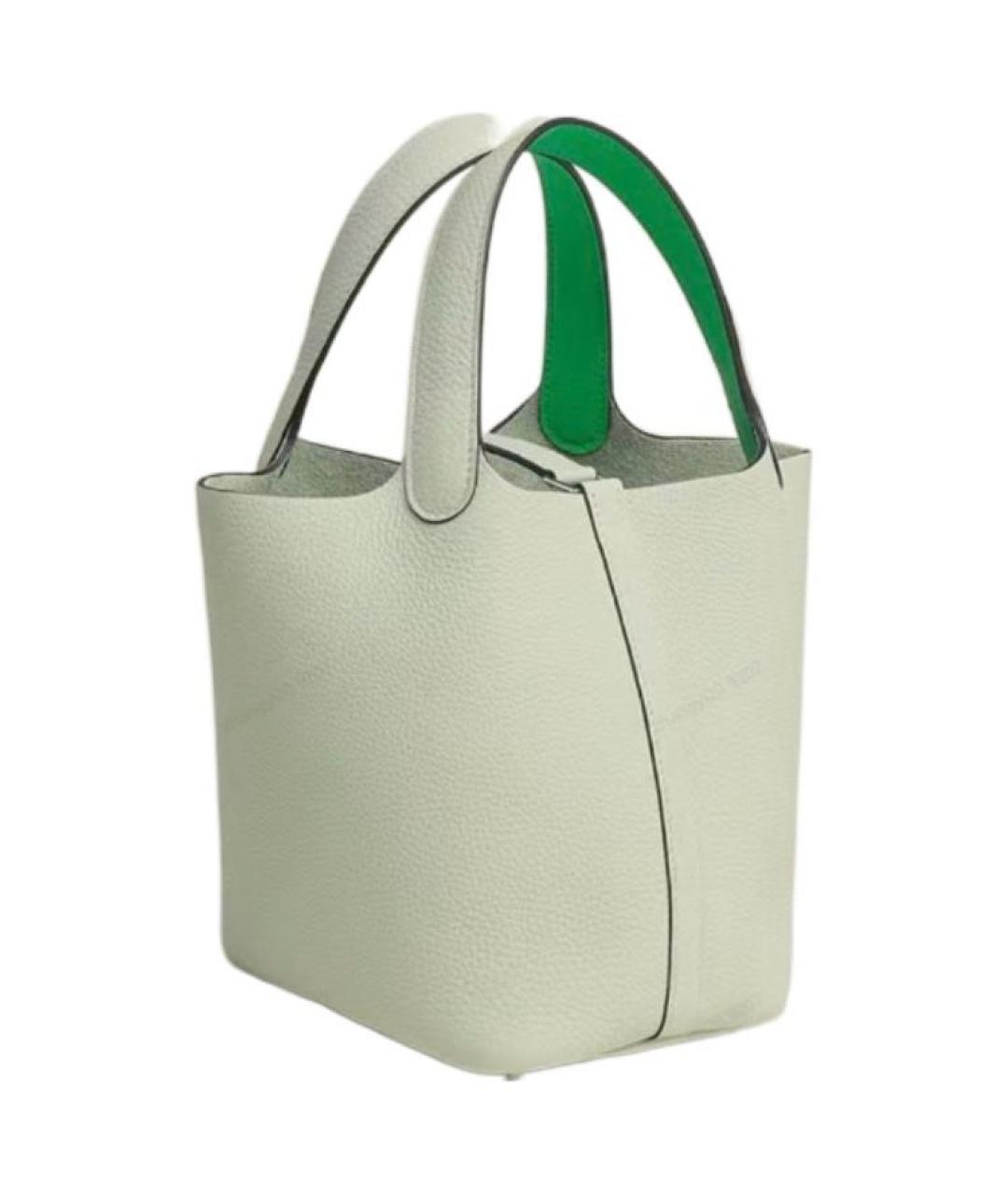 HERMES Салатовая кожаная сумка через плечо, фото 2