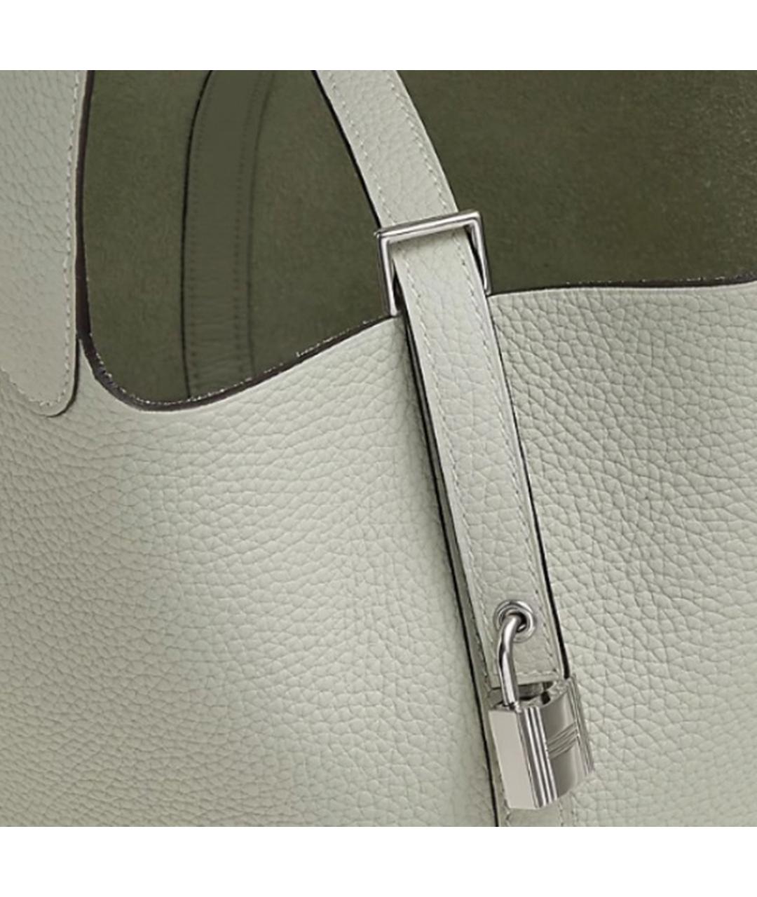 HERMES Салатовая кожаная сумка через плечо, фото 5