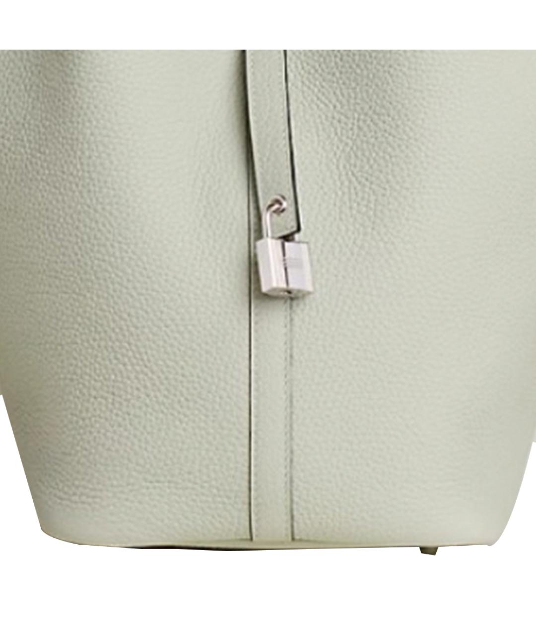 HERMES Салатовая кожаная сумка через плечо, фото 4