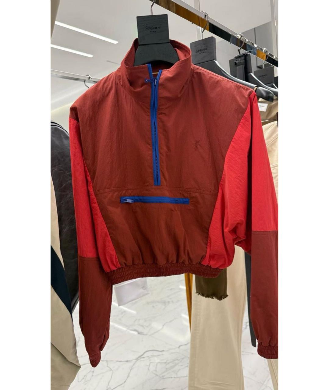 SAINT LAURENT Бордовая куртка, фото 2