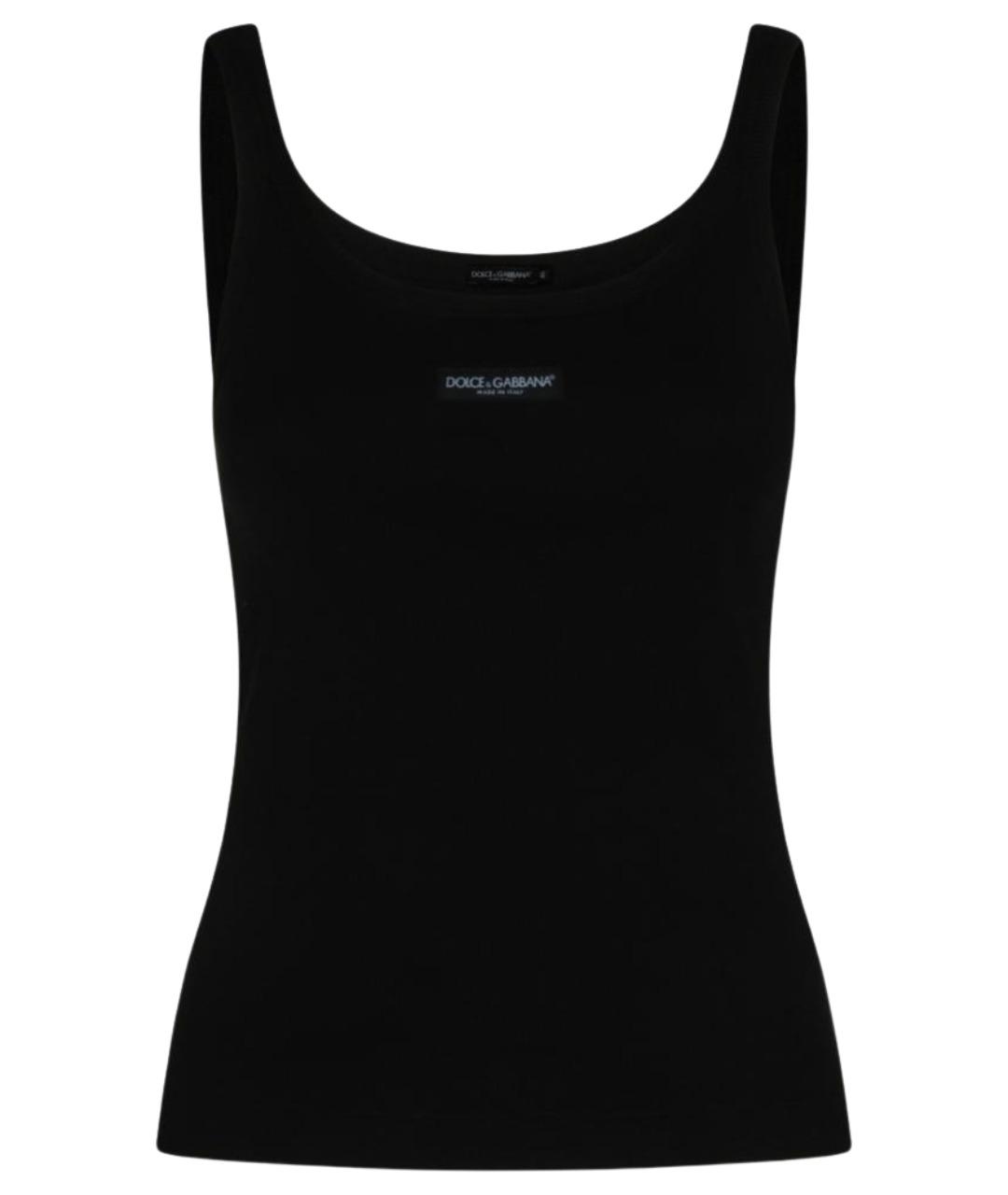 DOLCE&GABBANA Черная хлопковая майка, фото 1