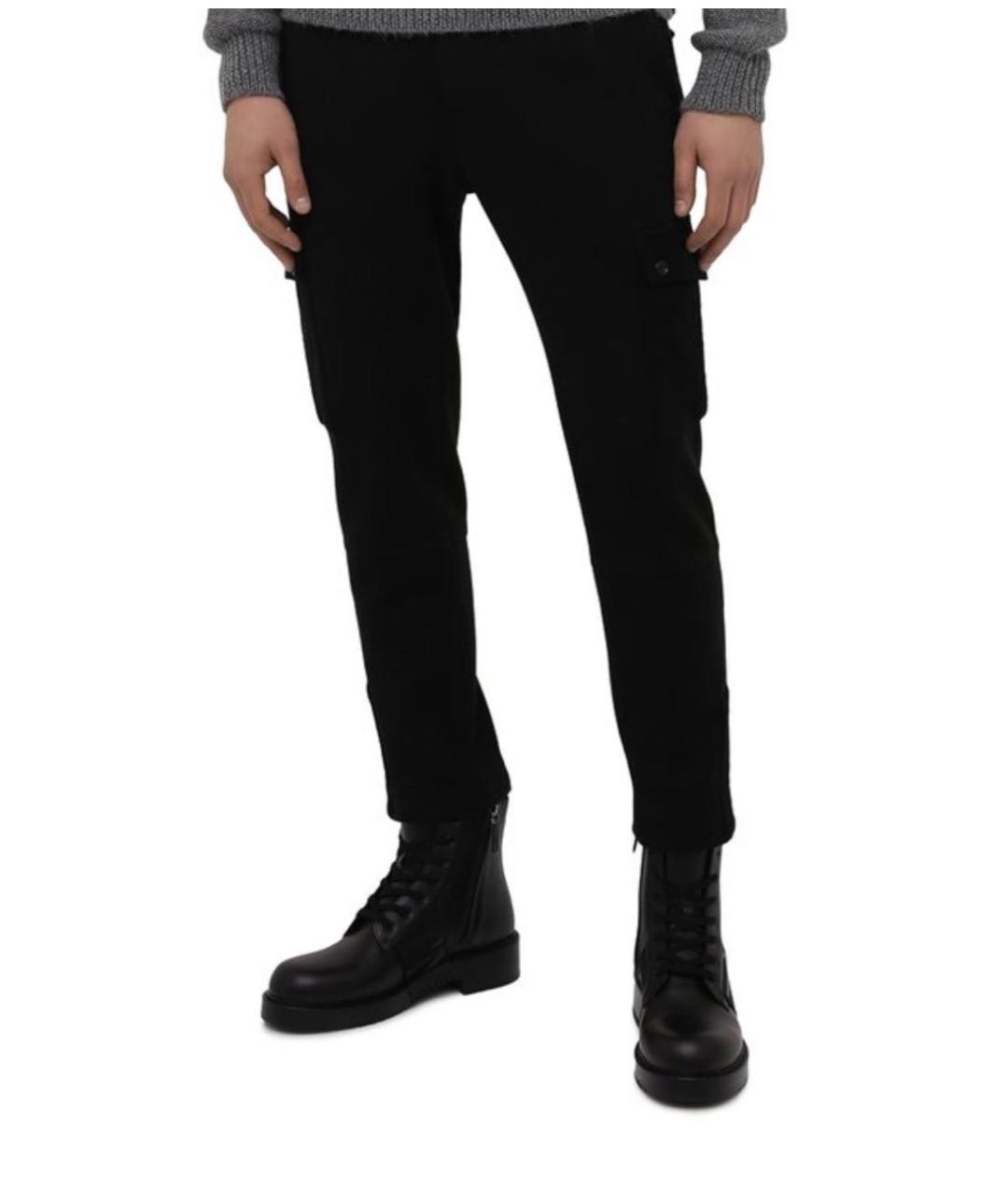 DOLCE&GABBANA Черные вискозные повседневные брюки, фото 9