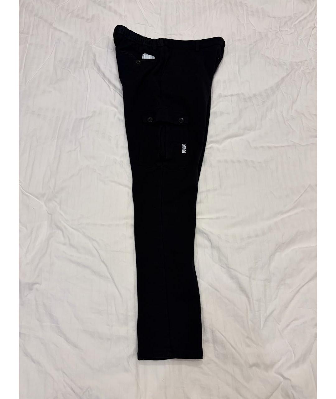 DOLCE&GABBANA Черные вискозные повседневные брюки, фото 4