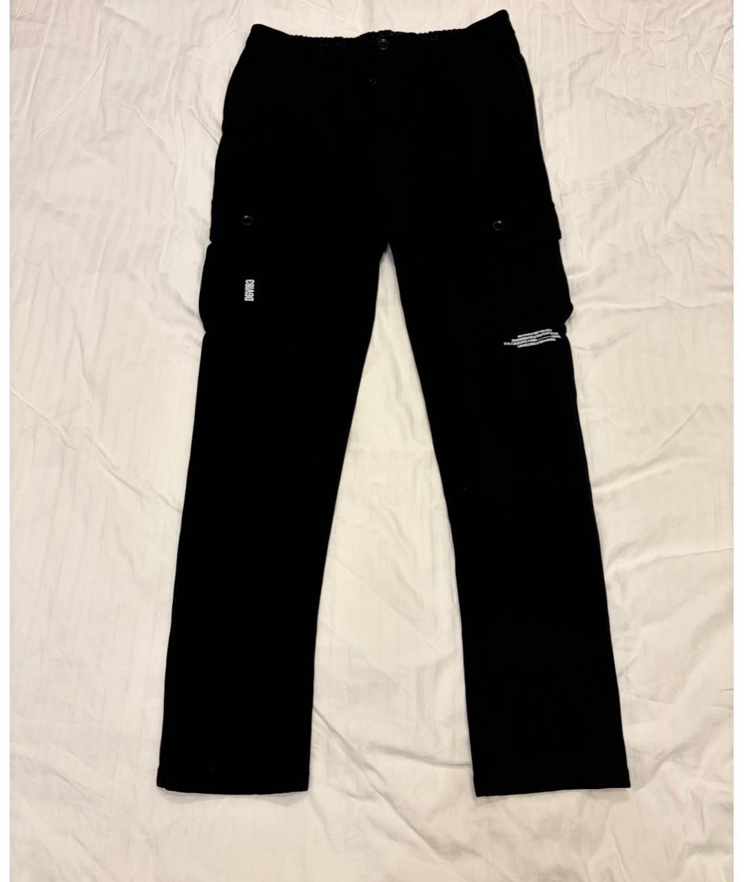 DOLCE&GABBANA Черные вискозные повседневные брюки, фото 2