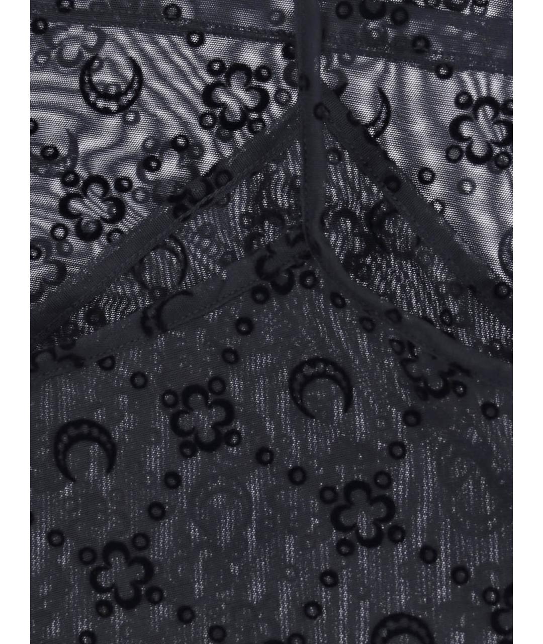 MARINE SERRE Черная полиамидовая майка, фото 3