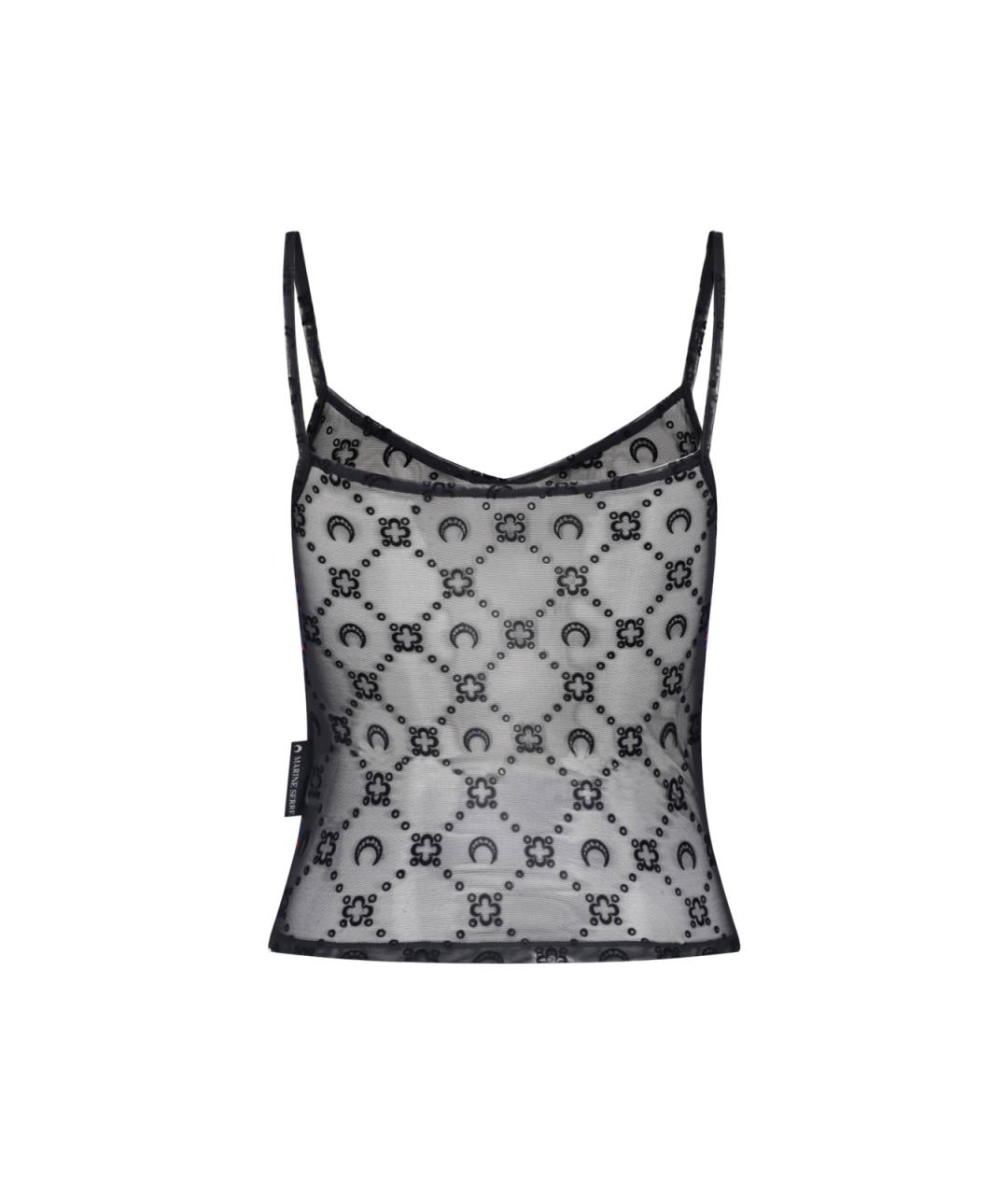 MARINE SERRE Черная полиамидовая майка, фото 2