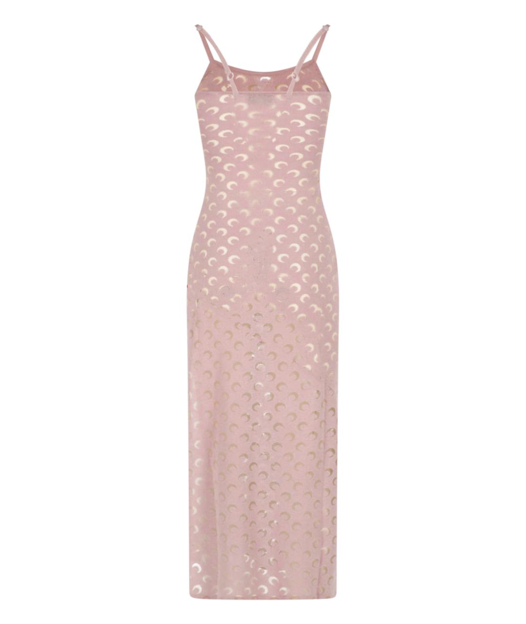MARINE SERRE Розовое вискозное платье, фото 2