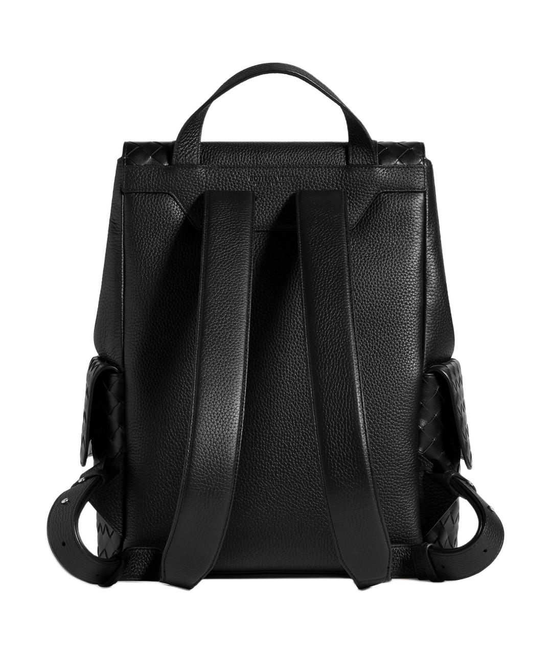 BOTTEGA VENETA Черный кожаный рюкзак, фото 3