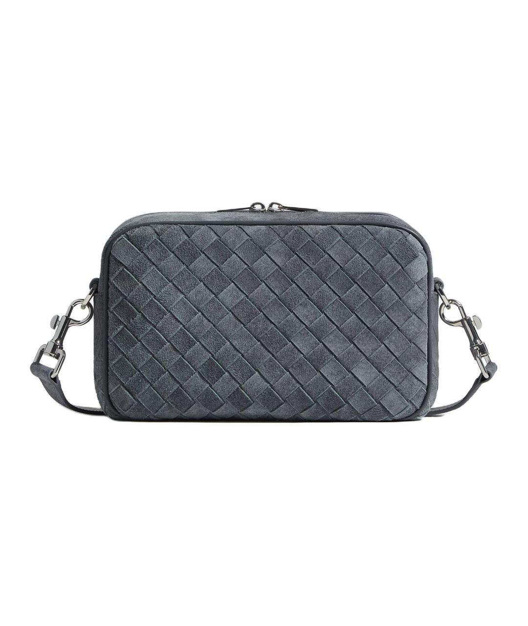 BOTTEGA VENETA Серая кожаная сумка на плечо, фото 1