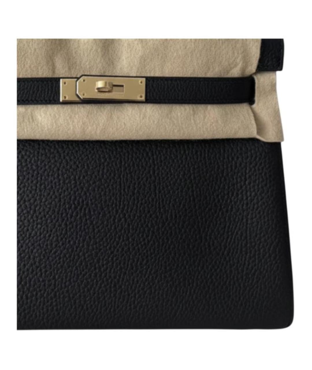 HERMES Антрацитовая сумка с короткими ручками, фото 3