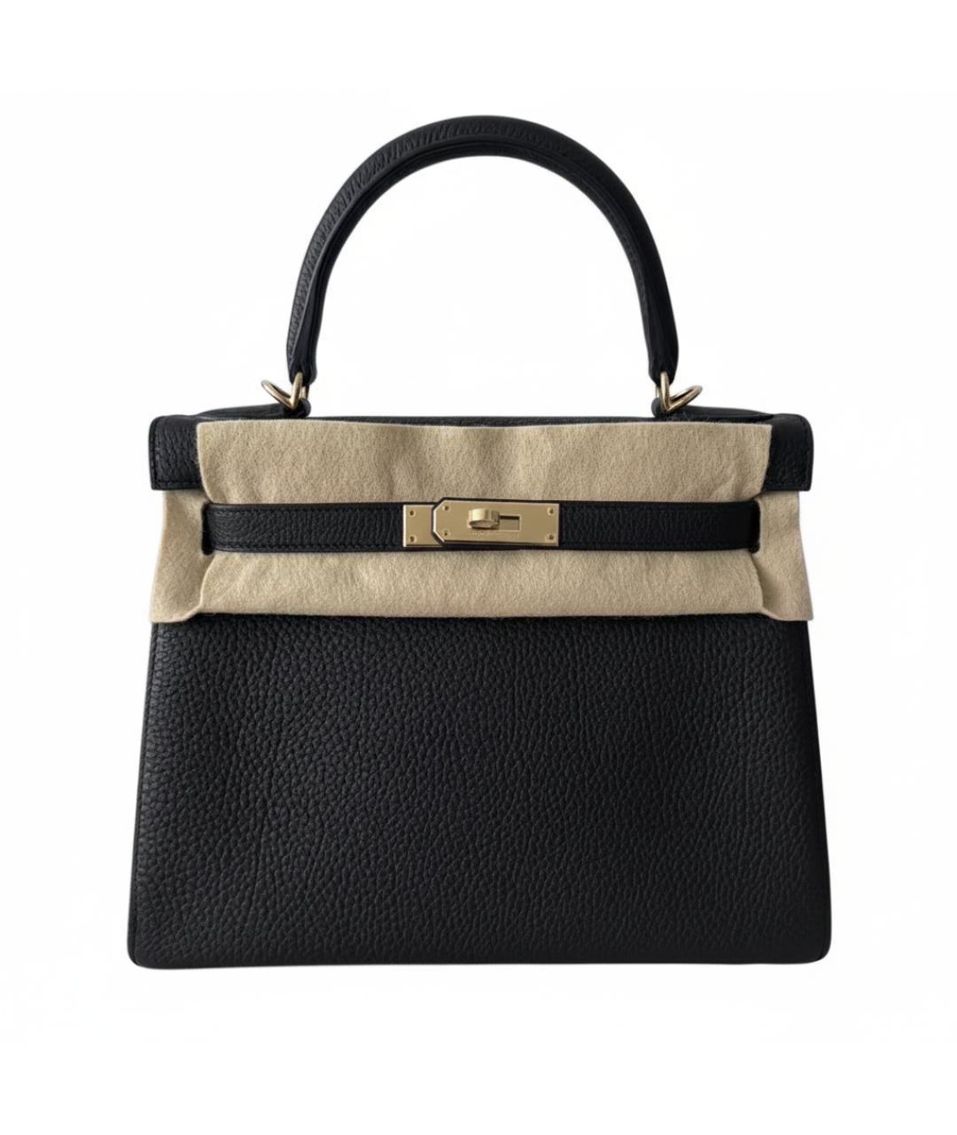 HERMES Антрацитовая сумка с короткими ручками, фото 1