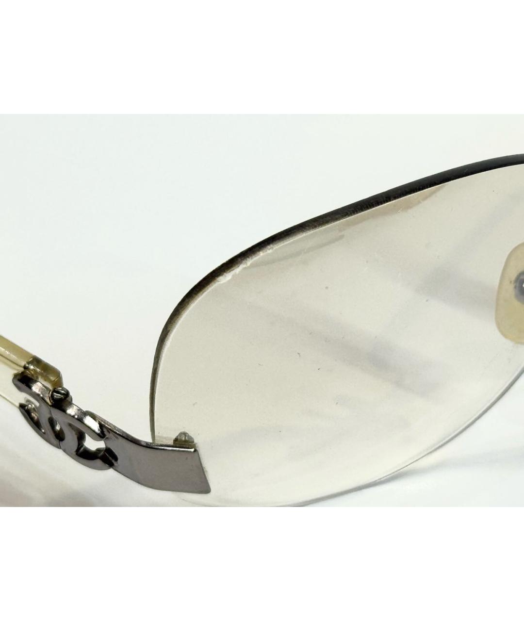 CHANEL Бежевые пластиковые солнцезащитные очки, фото 8