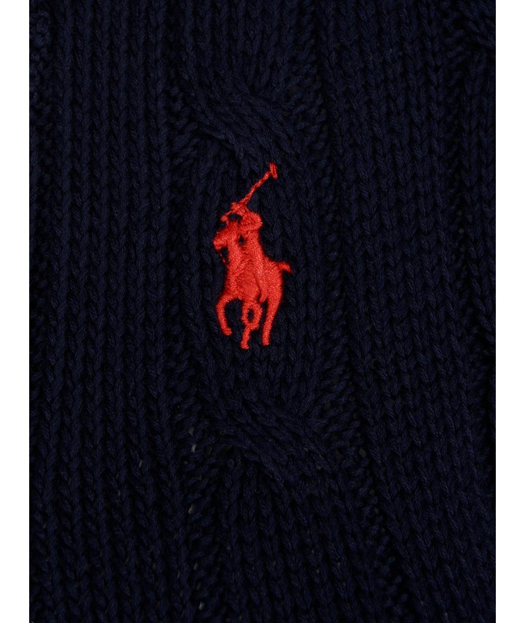 POLO RALPH LAUREN Синий хлопковый джемпер / свитер, фото 3