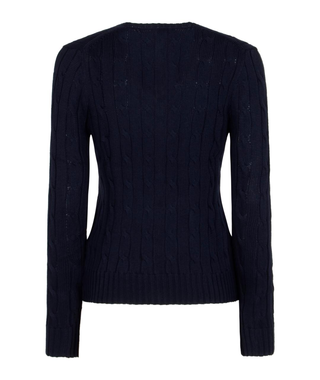 POLO RALPH LAUREN Синий хлопковый джемпер / свитер, фото 2