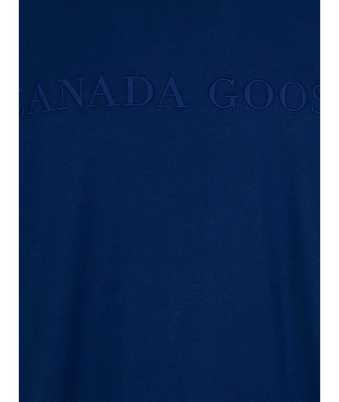 CANADA GOOSE Синяя хлопковая футболка, фото 3