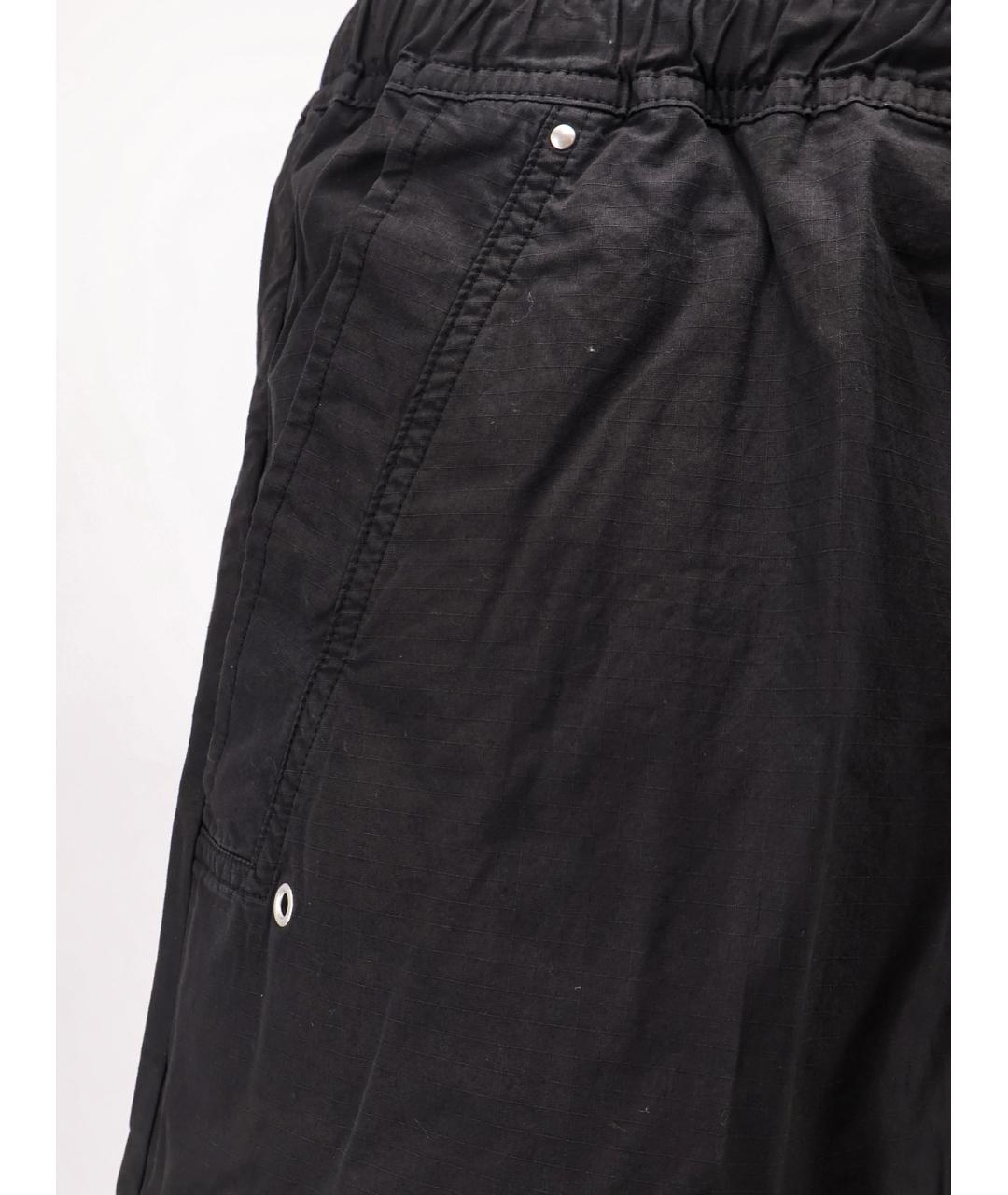 RICK OWENS DRKSHDW Черные хлопковые повседневные брюки, фото 3