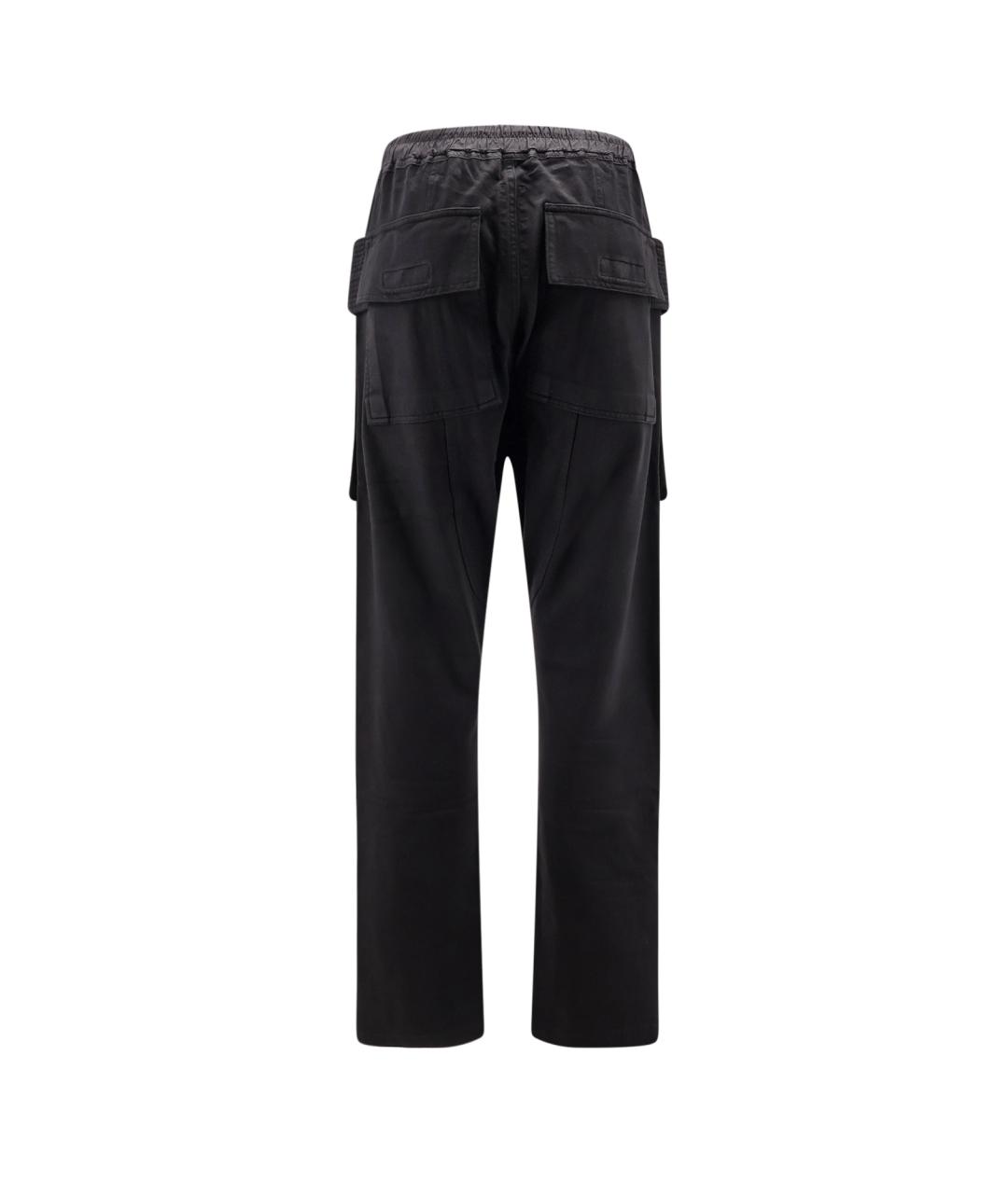 RICK OWENS DRKSHDW Черные хлопковые повседневные брюки, фото 2