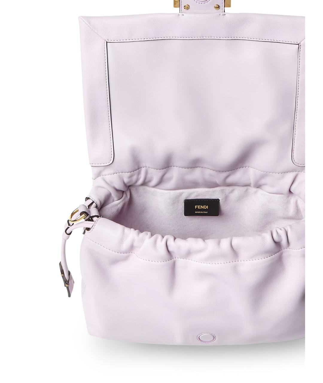 FENDI Розовая кожаная сумка через плечо, фото 4