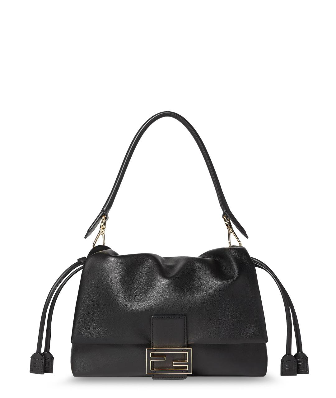 FENDI Черная кожаная сумка через плечо, фото 1