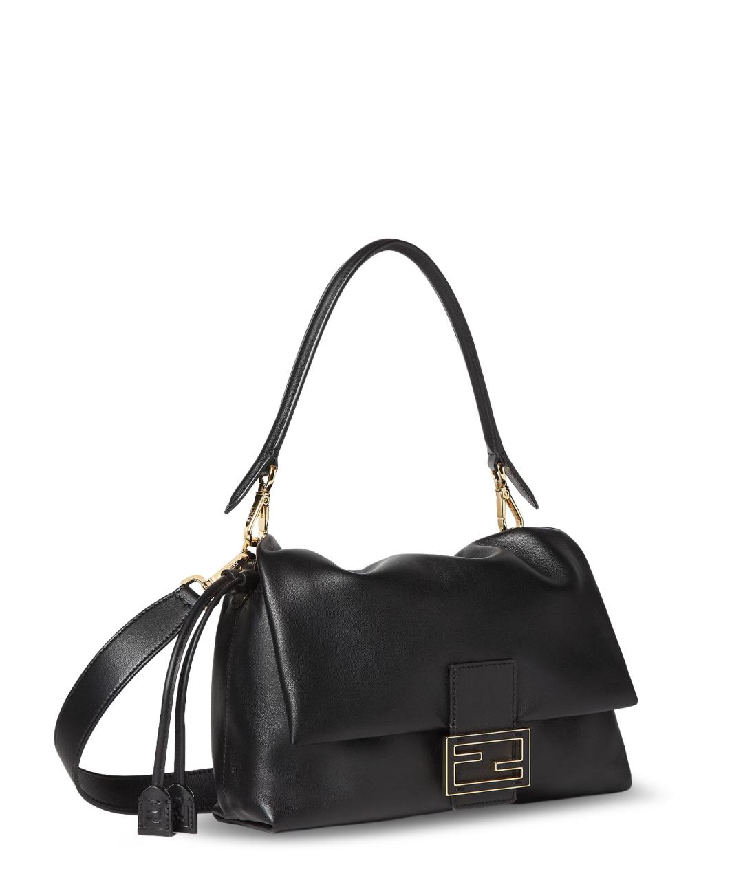 FENDI Черная кожаная сумка через плечо, фото 3