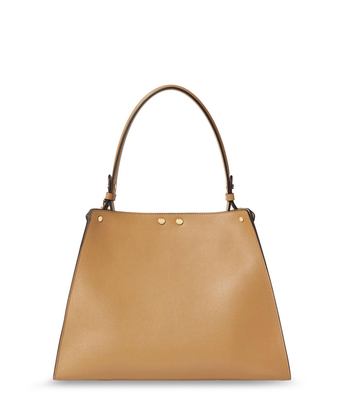 FENDI Бежевая кожаная сумка тоут, фото 2