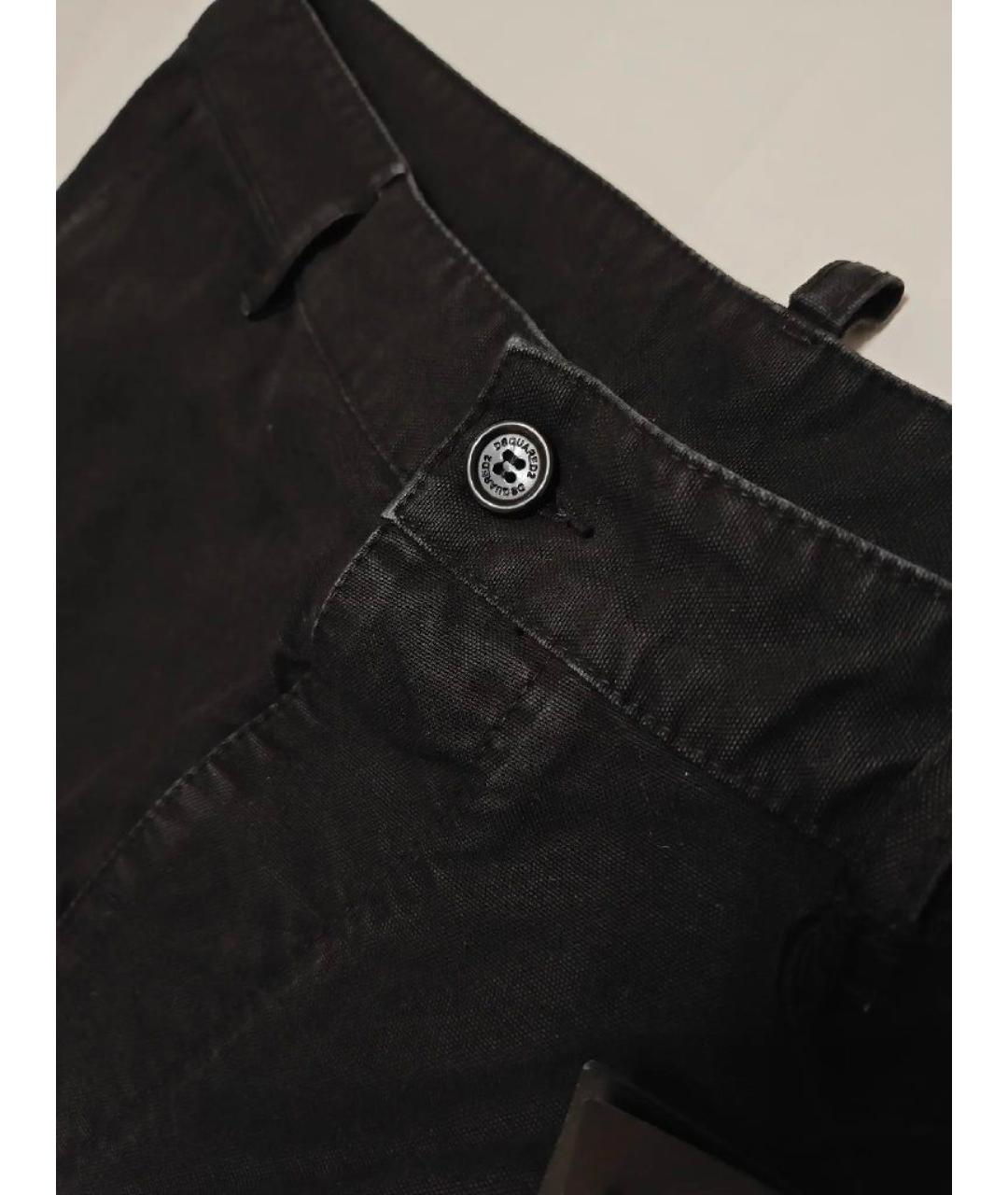 DSQUARED2 Черные хлопковые повседневные брюки, фото 6