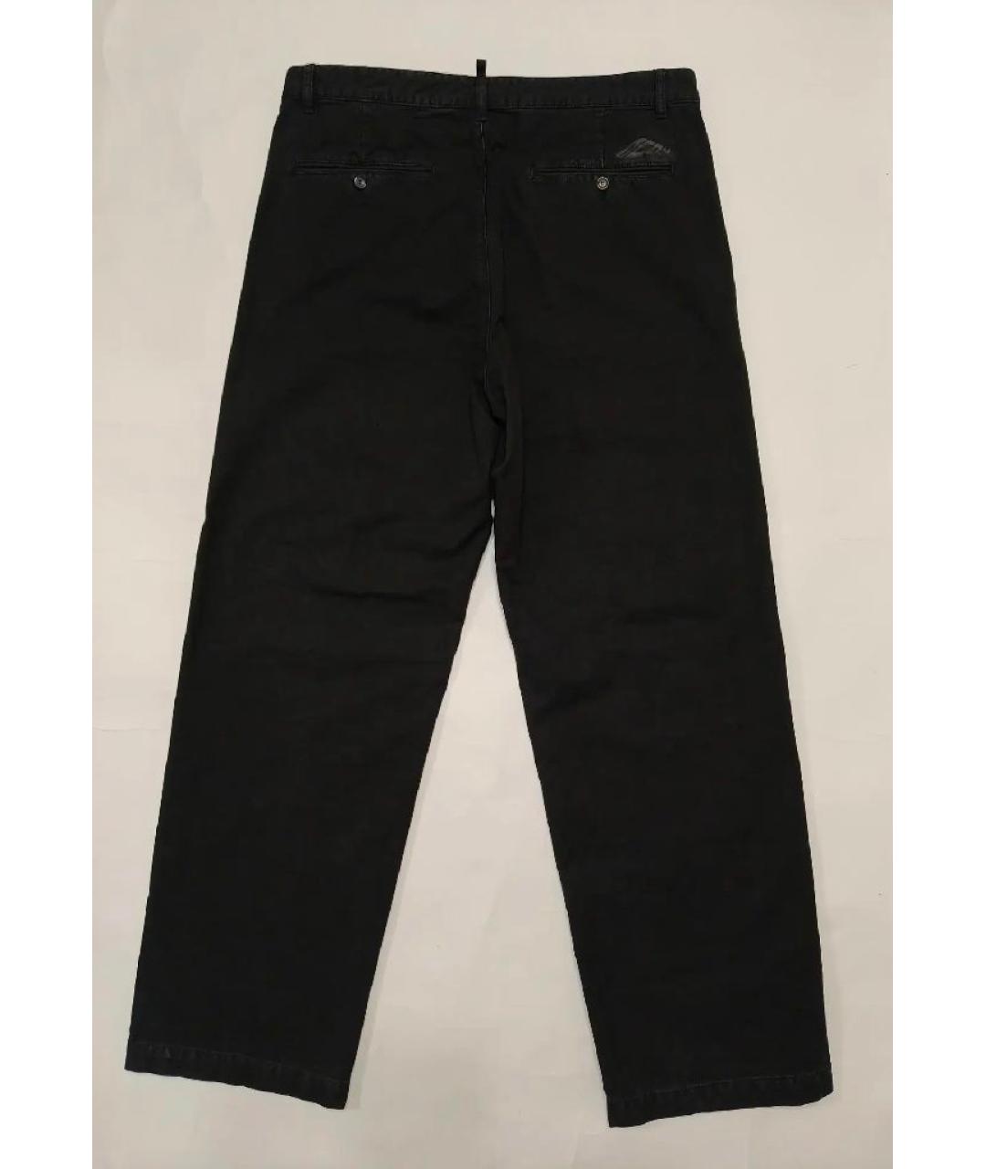 DSQUARED2 Черные хлопковые повседневные брюки, фото 2