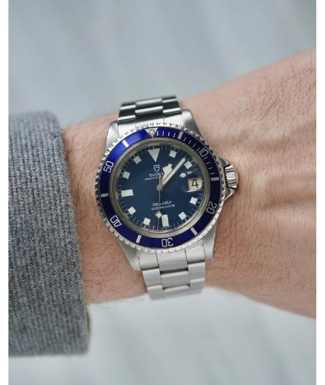 TUDOR Темно-синие стальные часы, фото 5