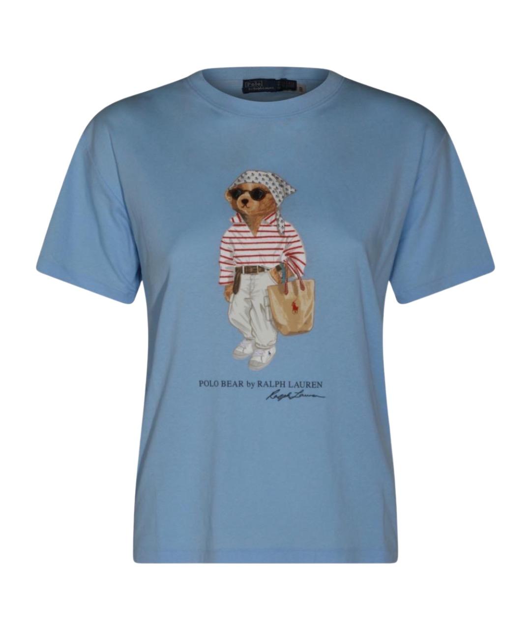 POLO RALPH LAUREN Синяя хлопковая футболка, фото 1