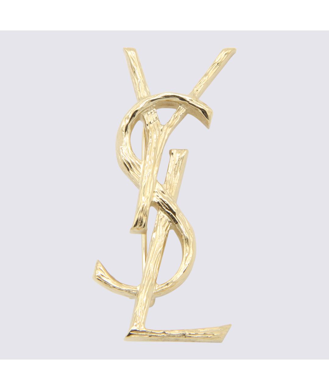 SAINT LAURENT Золотая металлическая булавка / брошь, фото 3